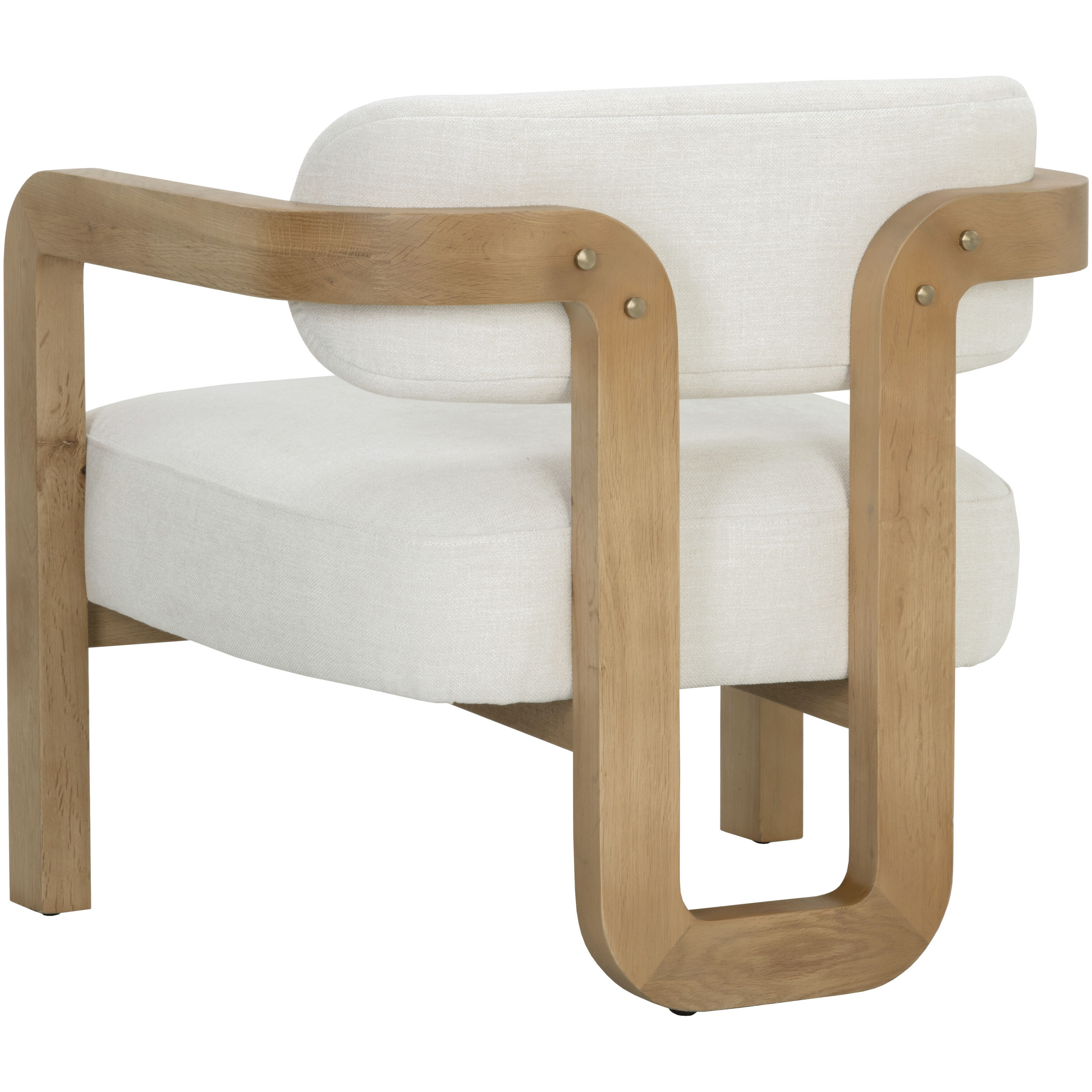 Madrone Rustic Oak / Heather Ivory Tweed Lounge Chair